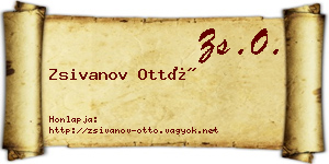 Zsivanov Ottó névjegykártya